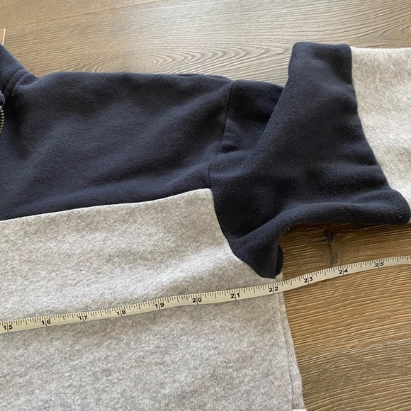 American Eagle 1/4 Zip Color Block Tie Oversized Pullover Jacket Sweatshirt - Picture 6 of 9